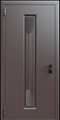 Входная термодверь с металлофиленкой и порошковым окрашиванием RAL 8019 (тип №11)